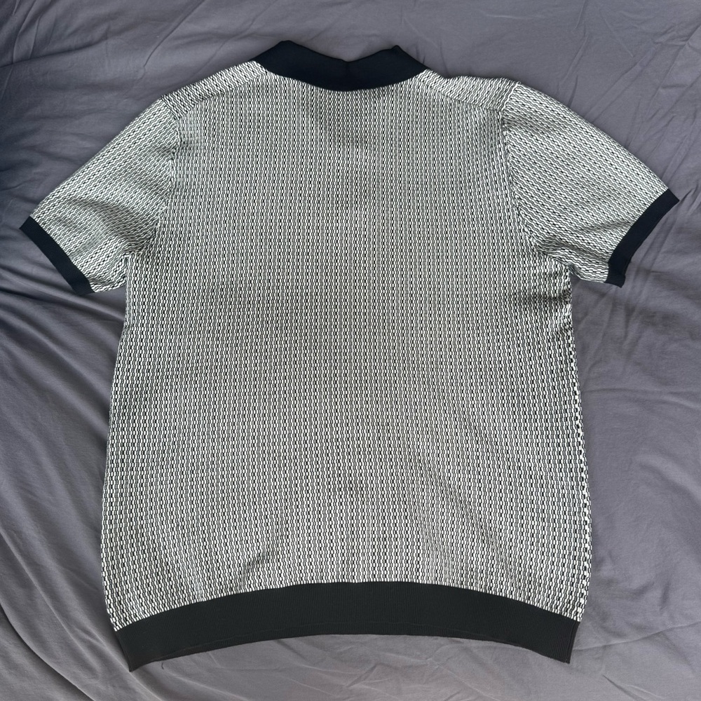 Perry Ellis Geometric Pattern Polo Sweater - Picture 4 of 4